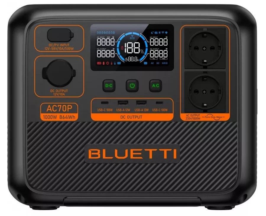 Зарядная станция BLUETTI AC70P 1000W 864Wh в Киеве