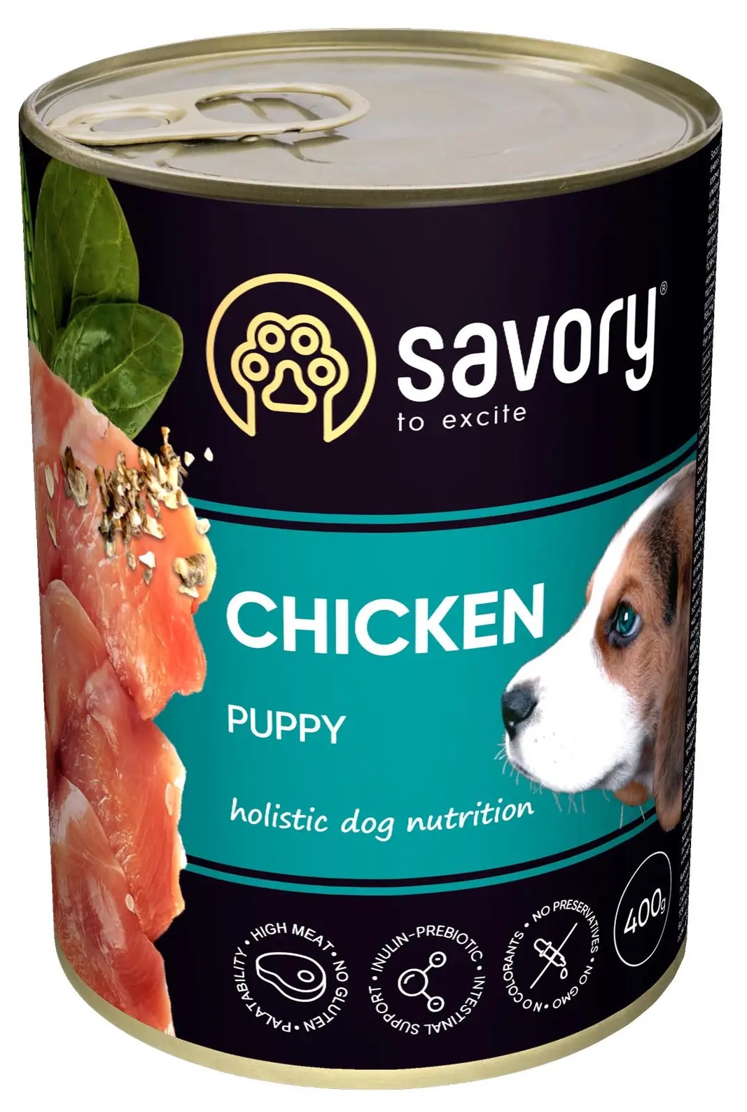 Вологий корм для собак SAVORY Dog  All breeds Puppy курка 400 г (30556) в Києві