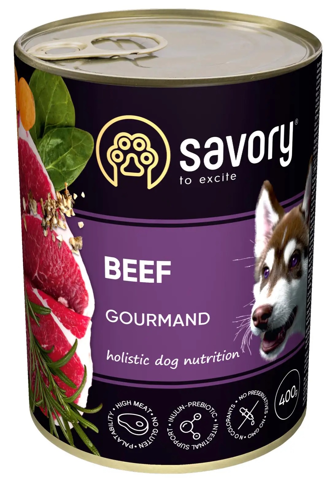 Влажный корм для собак SAVORY Dog Gourmand говядина 400 г (30433) в Киеве