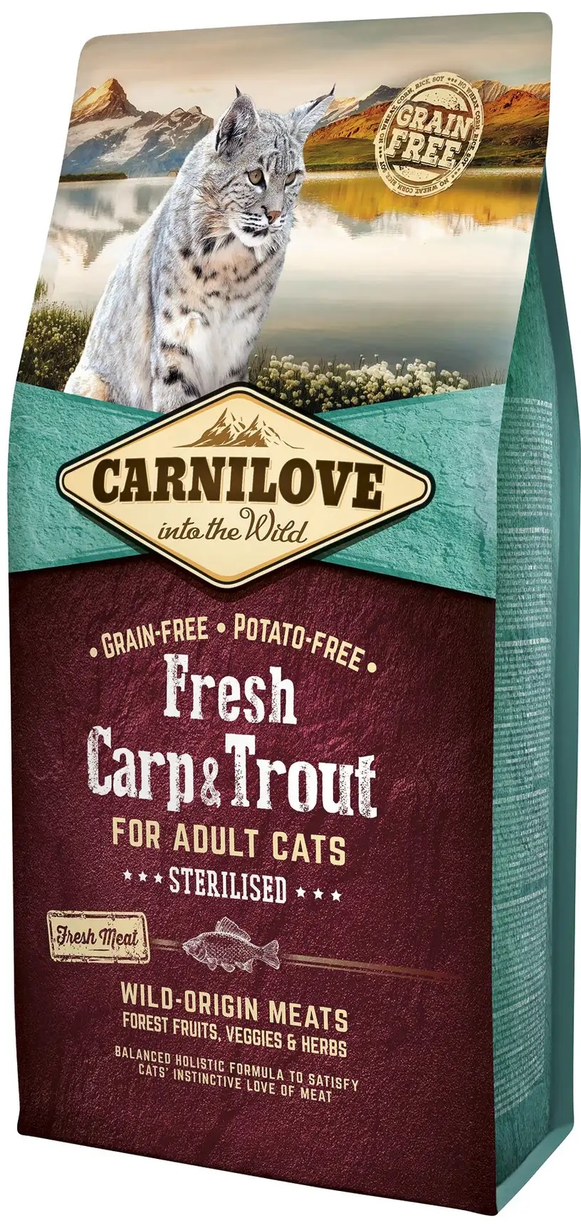 Сухой корм для стерилизованных кошек CARNILOVE for Adult cats карп и форель 6 кг (170878/7465) в Киеве