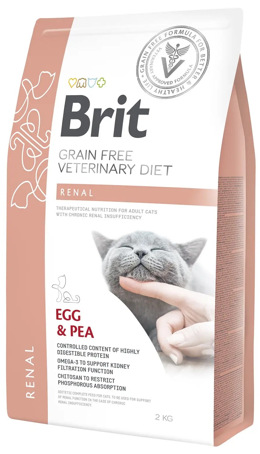 Сухой корм для кошек BRIT GF Veterinary Diets Cat Renal 2 кг (170957/528325) в Киеве