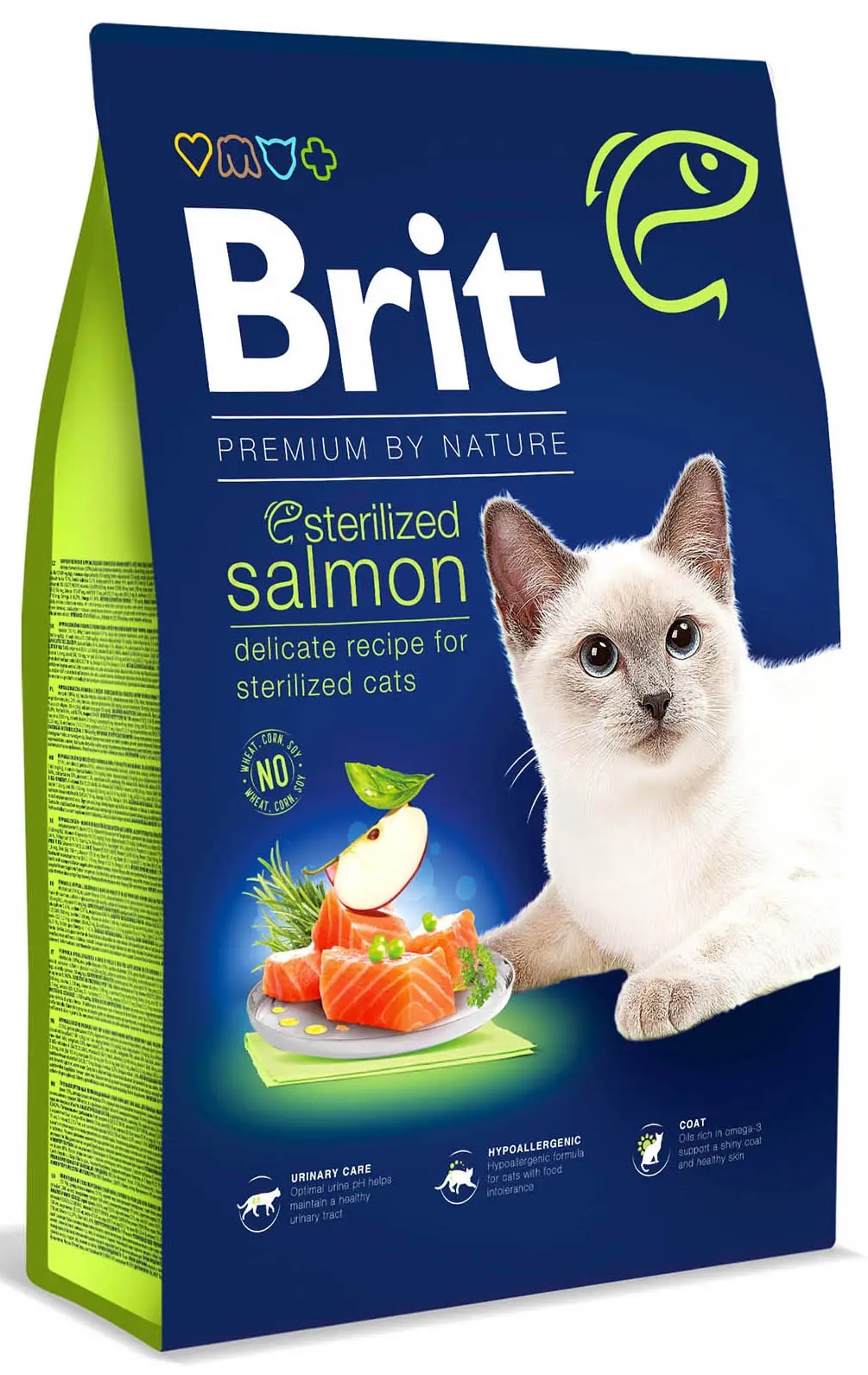 Сухой корм для кошек BRIT Premium by Nature Cat Sterilized Salmon лосось 8 кг (171872/259) в Киеве