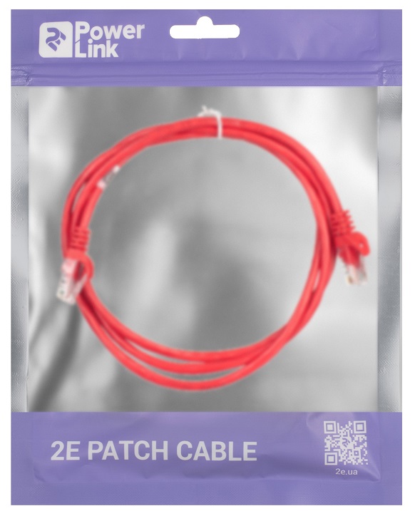 Патч-корд 2E CAT 5E,UTP,RJ45, 26AWG ,7/0.16 CU, 1.50 M, PVC,RED · 3