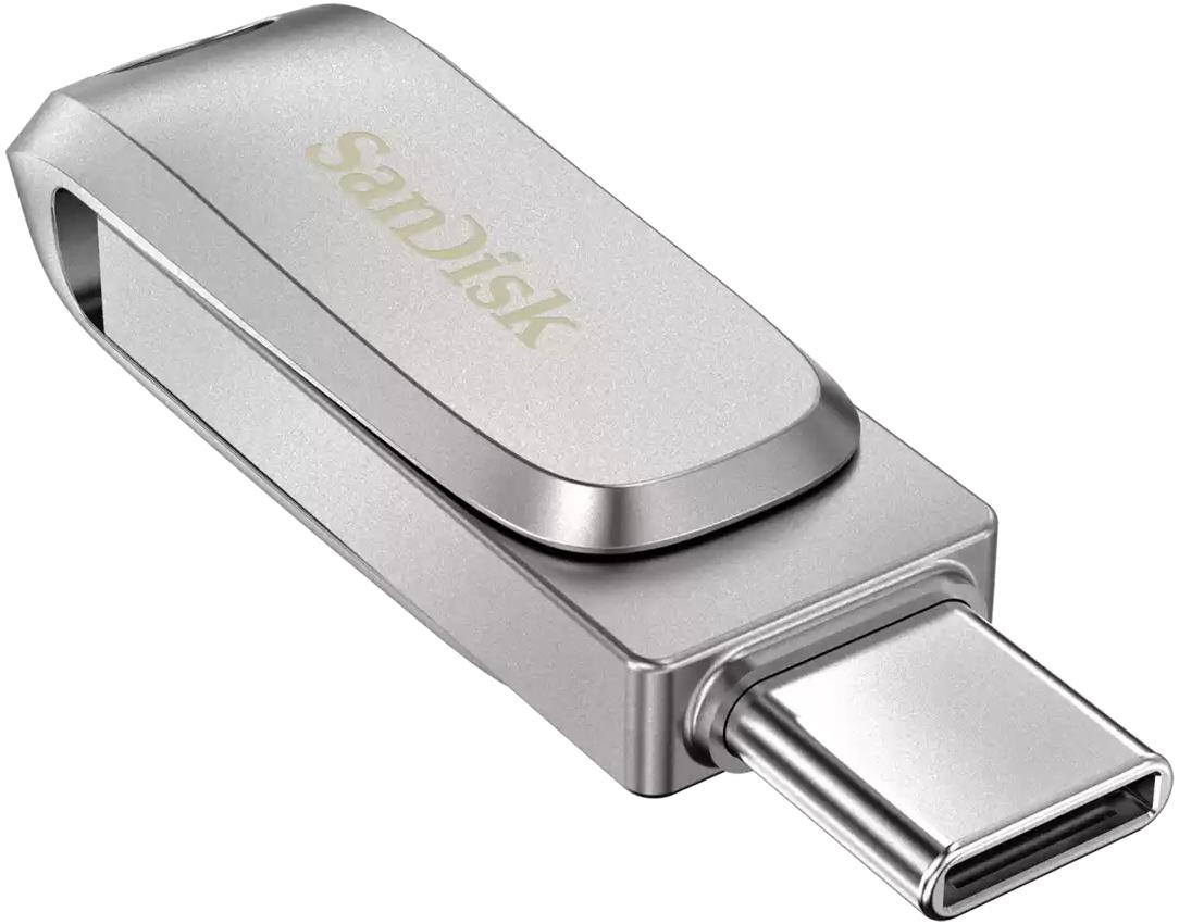 USB-накопичувач 128GB SANDISK Ultra Dual Drive Luxe Type-C Silver (SDDDC4-128G-G46) · 4