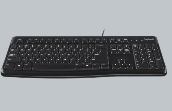Клавіатура LOGITECH K120 UKR OEM USB Black (920-002643) · 3