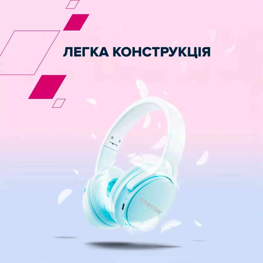Навушники CANYON OnRiff 4 Pink (CNS-CBTHS4P) · 6