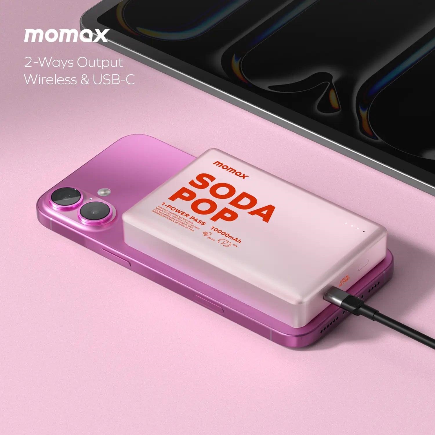 Батарея мобільна MOMAX 1-Power Pass 10000mAh 20W Pink (IP137AP2) · 6
