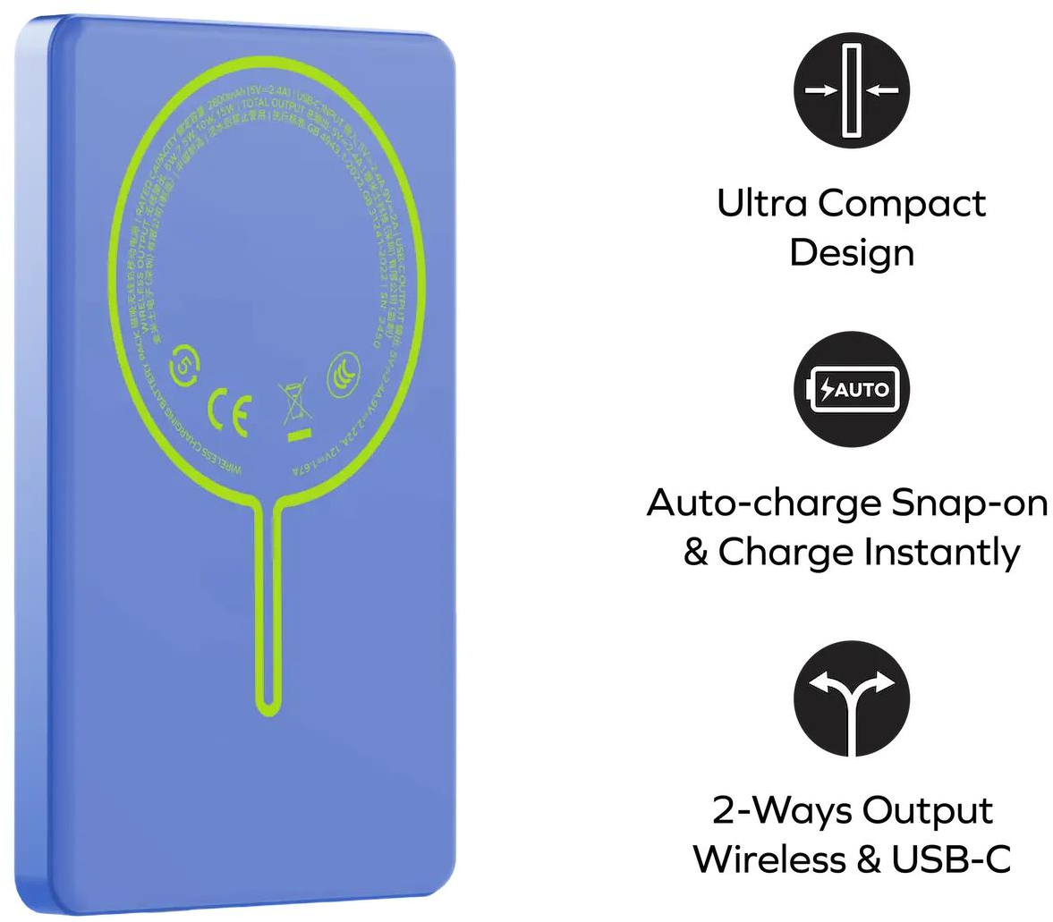 Батарея мобільна MOMAX 1-Power Pass 20W 5000mAh Pink (IP135AP2) · 3