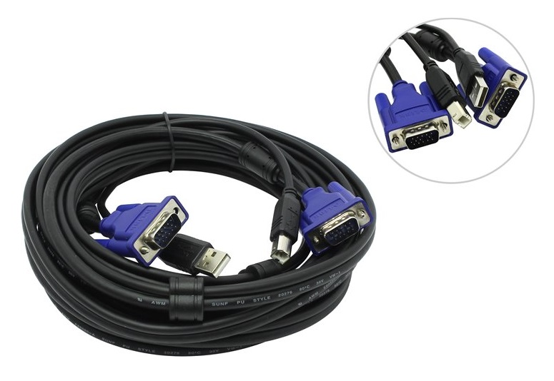 Комплект кабелей D-Link DKVM-CU5 для KVM-переключателей в Киеве