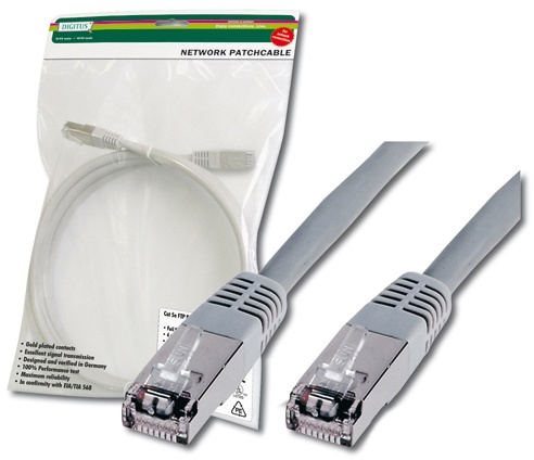 

Патч-корд DIGITUS cat.5e,SF-UTP, 3м, AWG 26/7, сер